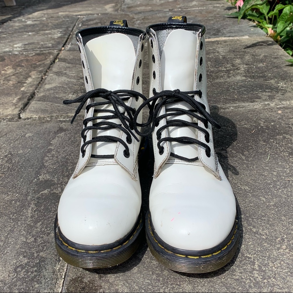 Dr. Martens White Combat Boots